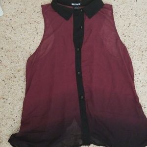 Ombre Button up tank